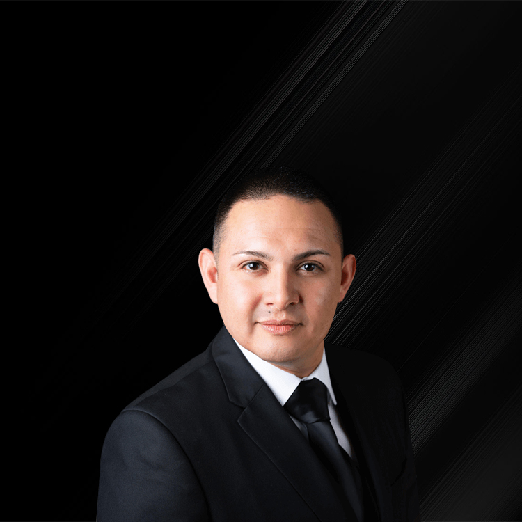 Rosendo Parra with a black background